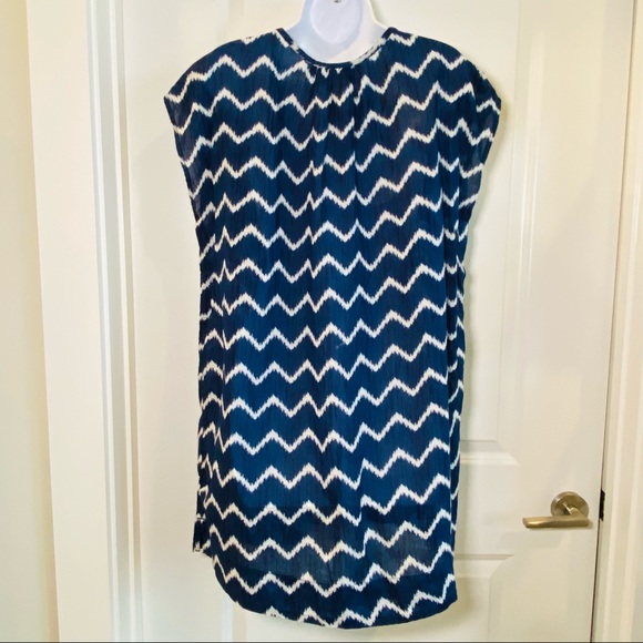 Chevron Print Tunic Beach Coverup NWT US 8 - Picture 2 of 7